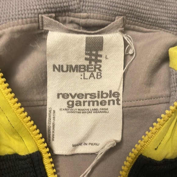 Number lab navy/light gray reversible hoodie - Picture 2 of 6